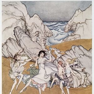 Come unto these yellow sands illustration from The Tempest, 1926
