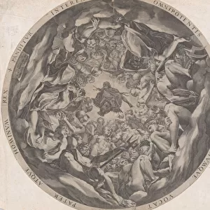 Concourse of the Gods on Mount Olympus, 1565. Creator: Cornelis Cort