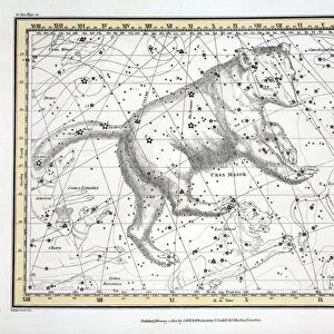The Constellations (Plate VI) Ursa Major, from A Celestial Atlas by Alexander Jamieson, 1822