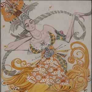 Costume design for the ballet The Firebird (L oiseau de feu) by I. Stravinsky