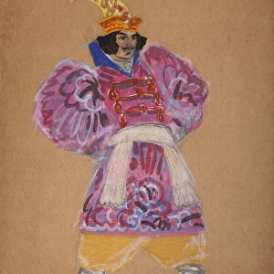 Costume design for the opera The golden Cockerel by N. Rimsky-Korsakov. Artist: Malyutin, Sergei Vasilyevich (1859-1937)