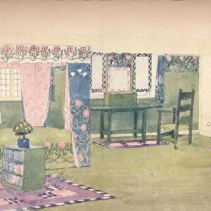 A Country Cottage: Design for Bedroom, c1900 (1902). Artist: Mackay Hugh Baillie Scott
