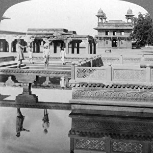 Court of the Mogul Emperors palace, Fatehpur Sikri, India, 1904. Artist: Underwood & Underwood