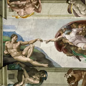The Creation of Adam (Sistine Chapel ceiling in the Vatican), 1508-1512