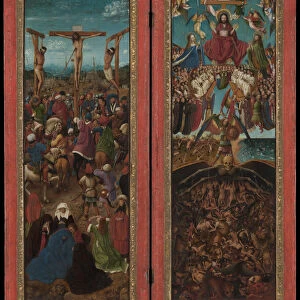 The Crucifixion; The Last Judgment, ca. 1440-41. Creator: Jan van Eyck