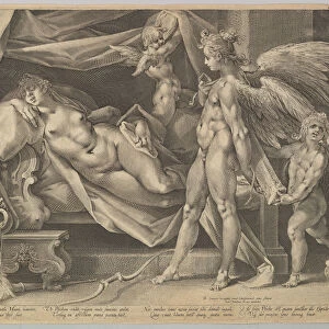 Cupid & Psyche, ca. 1631. Creators: Bartholomeus Spranger, Jan Muller