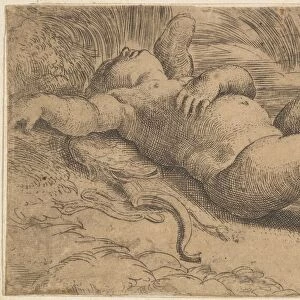 Cupid Sleeping, 16th century. Creator: Parmigianino