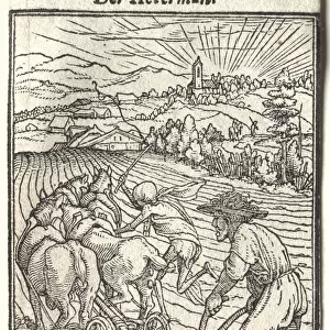 Dance of Death: The Ploughman. Creator: Hans Holbein (German, 1497 / 98-1543)