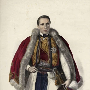 Danilo I (1826-1860), Prince of Montenegro, 1853. Artist: Anonymous