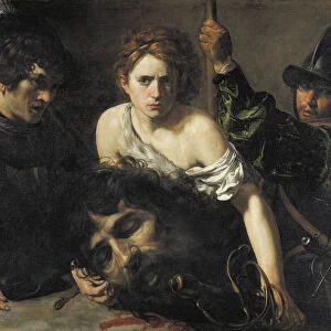 David with the Head of Goliath and two Soldiers, c. 1615