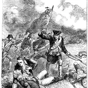 Death of Major Pitcairn, Battle of Bunker Hill, Boston, Massachusetts, 1775 (c1880)