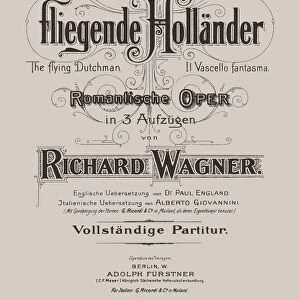 Der fliegende Hollander (The Flying Dutchman), Berlin, Adolph Furstner, ca 1887