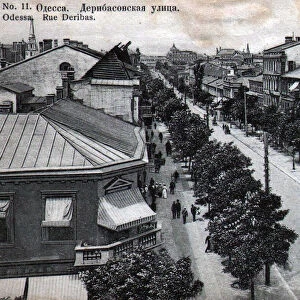 Deribasovskaya Street, Odessa, Russia, mid 19th century