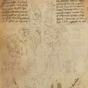 The Destruction of the Egyptian Idols [verso], early 15th century. Creator: Unknown