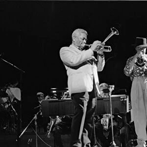 Dizzy Gillespie and Chuck Mangione, Royal Festival Hall, London, 1988. Artist: Brian O Connor