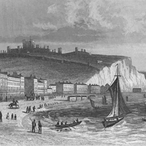 Dover, from the Beach, Kent, 1846. Artist: Henry Winsor Bond