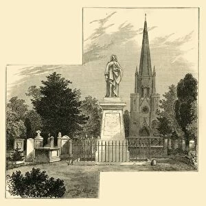 Dr. Watts Monument, Abney Park Cemetery, c1876. Creator: Unknown