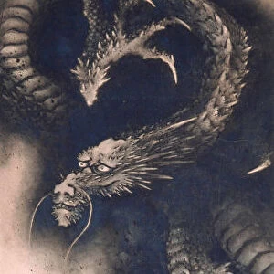 The Dragon among Clouds, 1849. Creator: Hokusai, Katsushika (1760-1849)