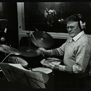 Drummer Bobby Orr at the Ted Taylor recording studio, London, 12 January 1988. Artist