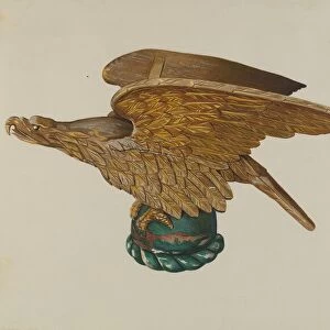 Eagle from Tugboat Wheelhouse, c. 1939. Creator: John W Kelleher