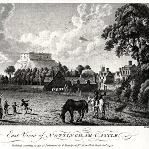 East view of Nottingham Castle, Nottinghamshire, 1777. Artist: William Watts
