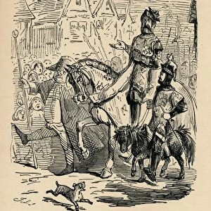 Edward the Black Prince, conducting his Prisoner, c1860, (c1860). Artist: John Leech
