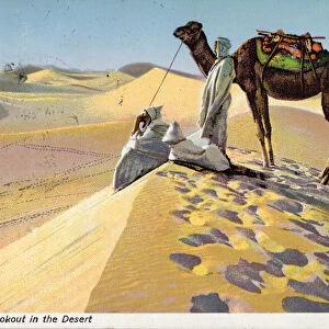 Egypt - Lookout in the Desert, 1930s. Creator: Unknown
