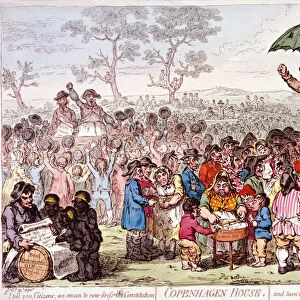 Election fair, Copenhagen Fields, Islington, London, 1795. Artist: James Gillray