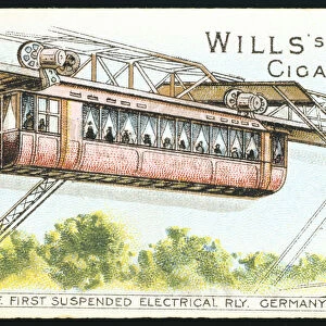 Electric overhead monorail at Barmen-Elberfeld (now Wuppertal), Germany, 1901