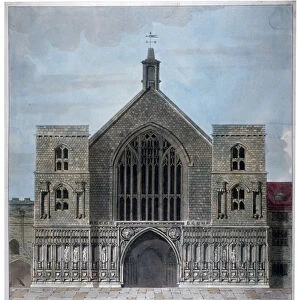 Elevation of Westminster Hall, London, 1808. Artist