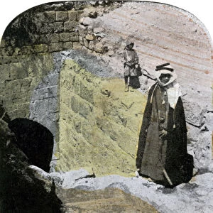 Entrance to the Virgins Fountain, Jerusalem, Israel, late 19th century