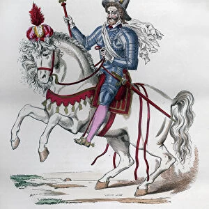 Equestrian portrait of Henry IV of France in 1596, (1882-1884). Artist: Chevignard