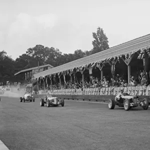 ERA of Raymond Mays and Riley of Percy Maclure racing at Crystal Palace, London, 1939