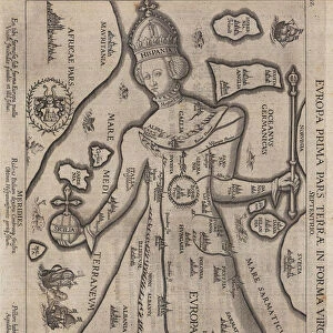 Europa Prima Pars Terrae in Forma Virginis (Europe in the Shape of a Queen), 1581