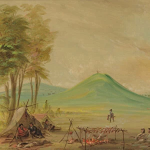 Expedition Encamped on a Texas Prairie. April 1686, 1847 / 1848. Creator: George Catlin