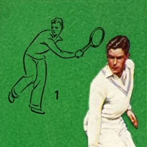 F. H. D. Wilde - Backhand Half-Volley, c1935. Creator: Unknown