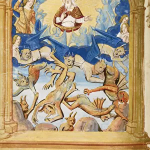 The Fall of Lucifer. From Book of Hours, c. 1500. Artist: Anonymous