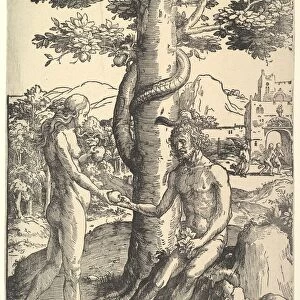 Fall of Man, (Adam and Eve), ca. 1514. Creator: Lucas van Leyden