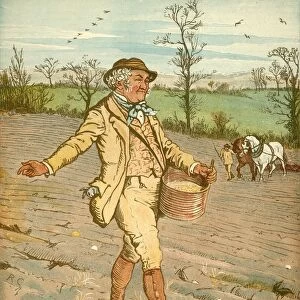 The Farmer who sowed the corn, c1878. Creator: Randolph Caldecott