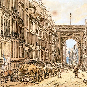 The Faubourg and the Porte Saint-Denis, 1801. Artist: Thomas Girtin