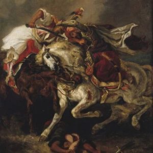 The Fight between the Giaur and the Pasha, 1835. Creator: Delacroix, Eugene (1798-1863)