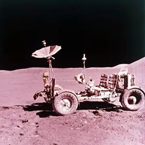 The first Lunar Roving Vehicle, Apollo 15, July 1971. Creator: NASA