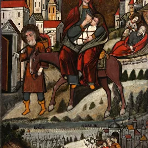 The Flight into Egypt, Early 17th cen Artist: Russian icon