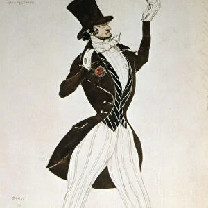 Florestan, design for a costume for the ballet Carnival composed by Robert Schumann, 1919. Artist: Leon Bakst