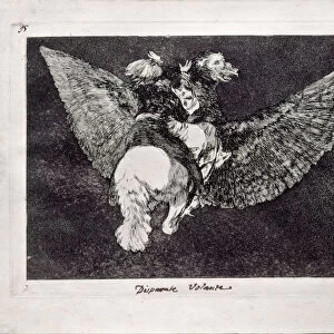 Flying Folly (from the series Los Disparates (Follies), 1815-1819. Artist: Goya, Francisco, de (1746-1828)