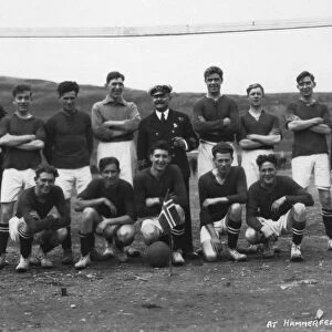 Football team, Hammerfest, northern Norway, 20th July 1929