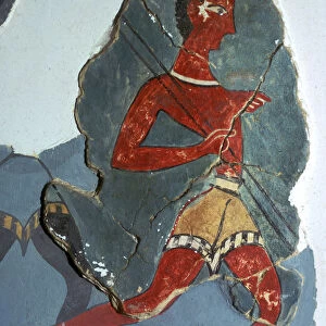 Fragment of a Minoan fresco known as the Captain of the Blacks, 15th century BC