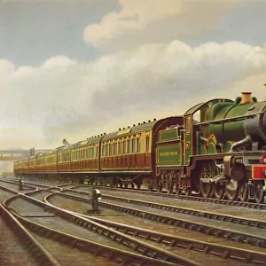 G. W. R. Cornish Riviera Limited Express at Full Speed, - Engine Pendennis Castle. 1926