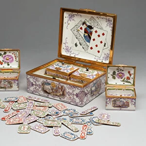 Gaming Set, Vienna, c. 1735. Creator: Du Paquier Porcelain Manufactory
