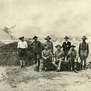 General Baden-Powell, Lord Edward Cecil, and Other Officers, at the Entrance to their